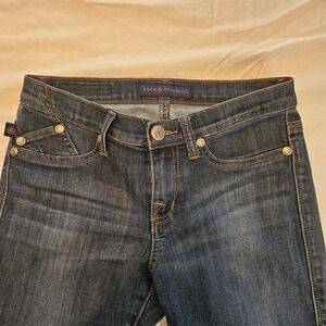 Rock & Republic Kashmiere Skinny Jeans Dark Wash Studded Blue Womens 6M‎ R010232